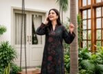 Midnight Crimson Garden 3-Piece Lawn Suit - Image 2