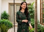 Emerald Vine Tapestry 3-Piece Lawn Suit - Image 2