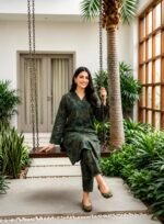 Forest Shadow Bloom 3-Piece Lawn Suit - Image 3
