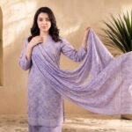 Lavender Bloom 3-Piece Lawn Suit