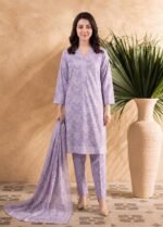Lavender Bloom 3-Piece Lawn Suit - Image 2