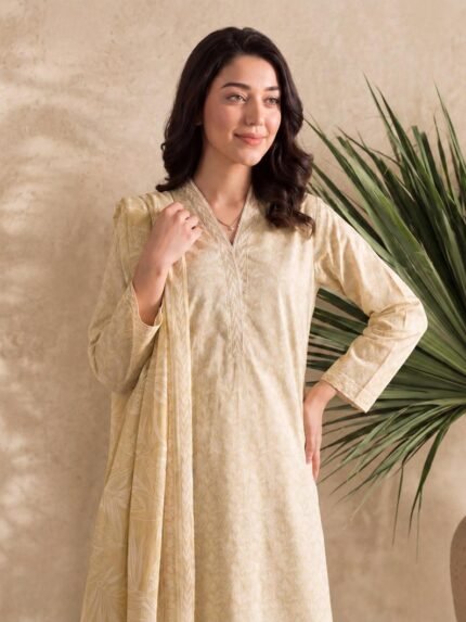 Buttercream Gold 3-Piece Lawn Suit