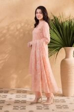 Peach Blossom Rotary Print Suit - Image 3