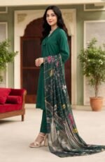 Emerald Green Embroidered 3-Piece Lawn Suit - Image 2
