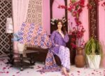 Vibrant Purple Mosaic 3-Piece Lawn Suit - Image 2