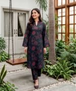 Midnight Crimson Garden 3-Piece Lawn Suit