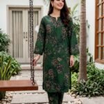Emerald Vine Tapestry 3-Piece Lawn Suit