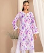 Lavender Bloom Printed 3-Piece Suit