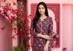 Plum Floral Garden 3-Piece Lawn Suit - Image 2