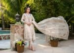 Warm Cream & Rust 3-Piece Lawn Suit - Image 4