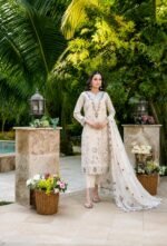 Warm Cream & Rust 3-Piece Lawn Suit - Image 2