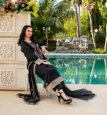 Obsidian Black Cutwork 3-Piece Lawn Suit - Image 2