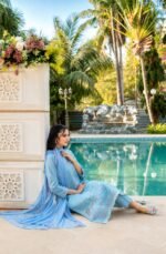 Dusty Sky Blue Embroidered 3-Piece Lawn Suit - Image 2