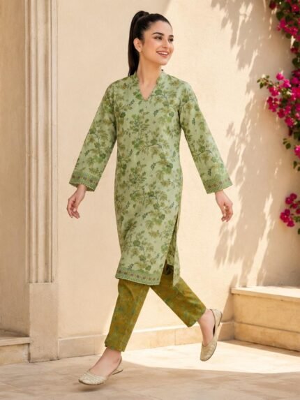 Olive Meadow Stitched 2-Piece