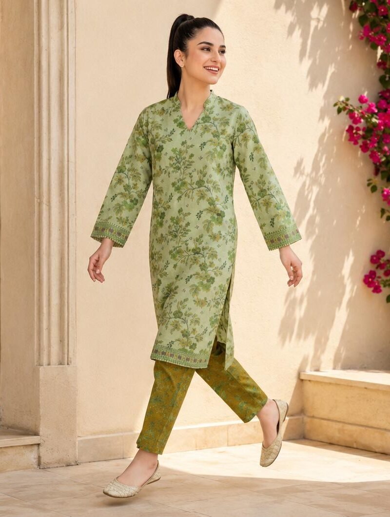 Olive Meadow Stitched 2-Piece