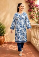 Porcelain Blue Floral Co-Ord Set - Image 3