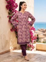 Plum Blossom Printed Lawn Suit - Image 2