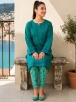 Teal Garden Stitched 2-Piece - Image 2