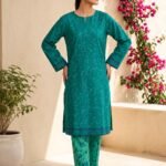 Teal Garden Stitched 2-Piece