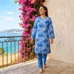 Azure Breeze Floral 2-Piece Suit