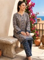 Taupe Slate Floral Lawn Suit - Image 3