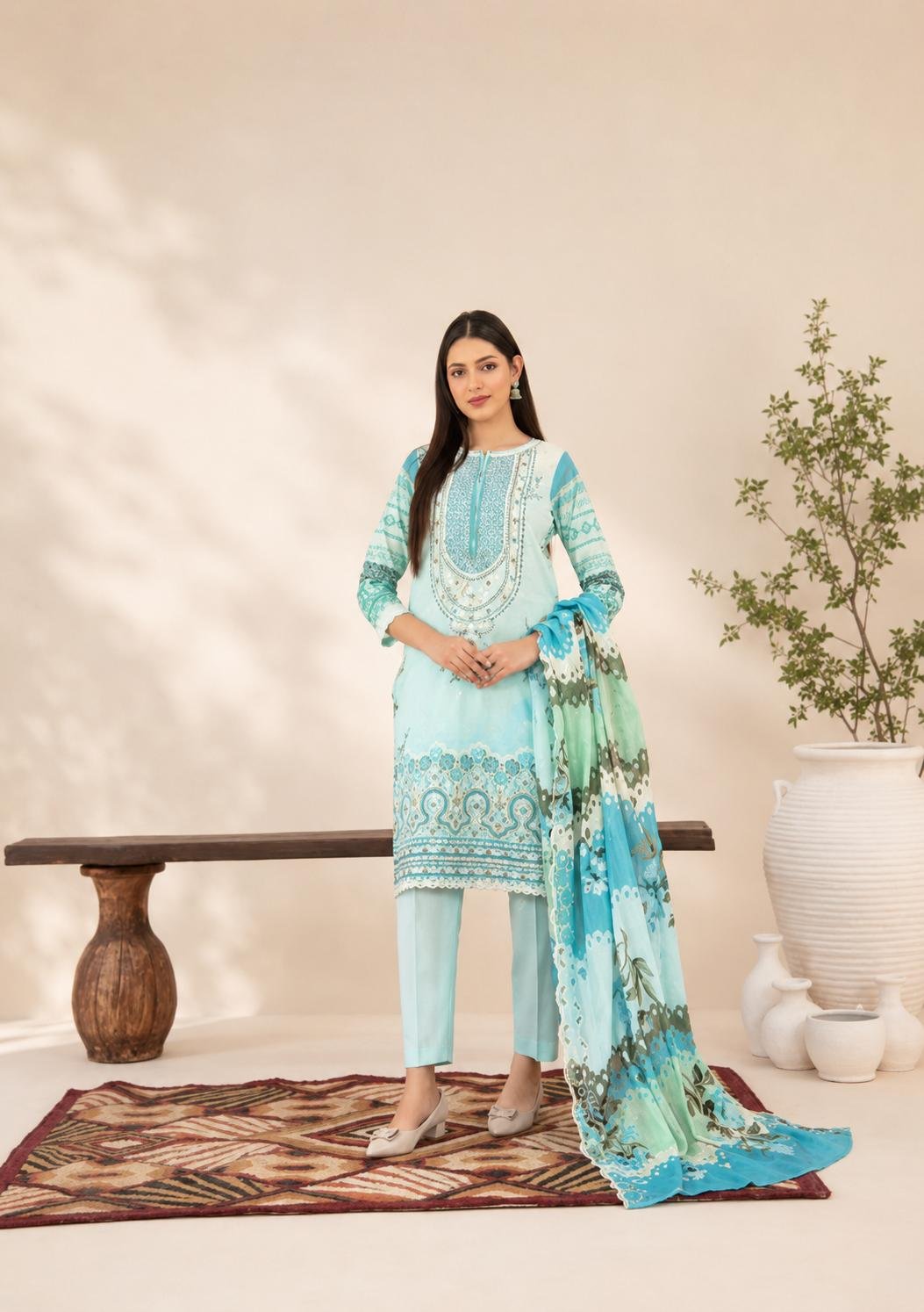 WhatsApp Image 2026-08-19 at 5.11.39 PMVZVXZV Royal Azure Lawn 3-Piece - Image 1