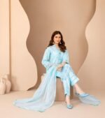 Sky Azure Cutwork 3-Piece