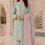 Ferozi Pink Detail Set