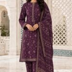 Purple White Print Set