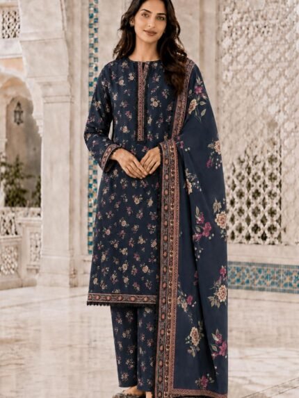 Black Floral Contrast Set