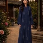 Navy Motif Abaya