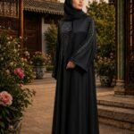 Midnight Draped Abaya