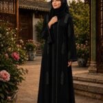 Midnight Embroidered Abaya