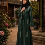 Emerald Embroidered Abaya