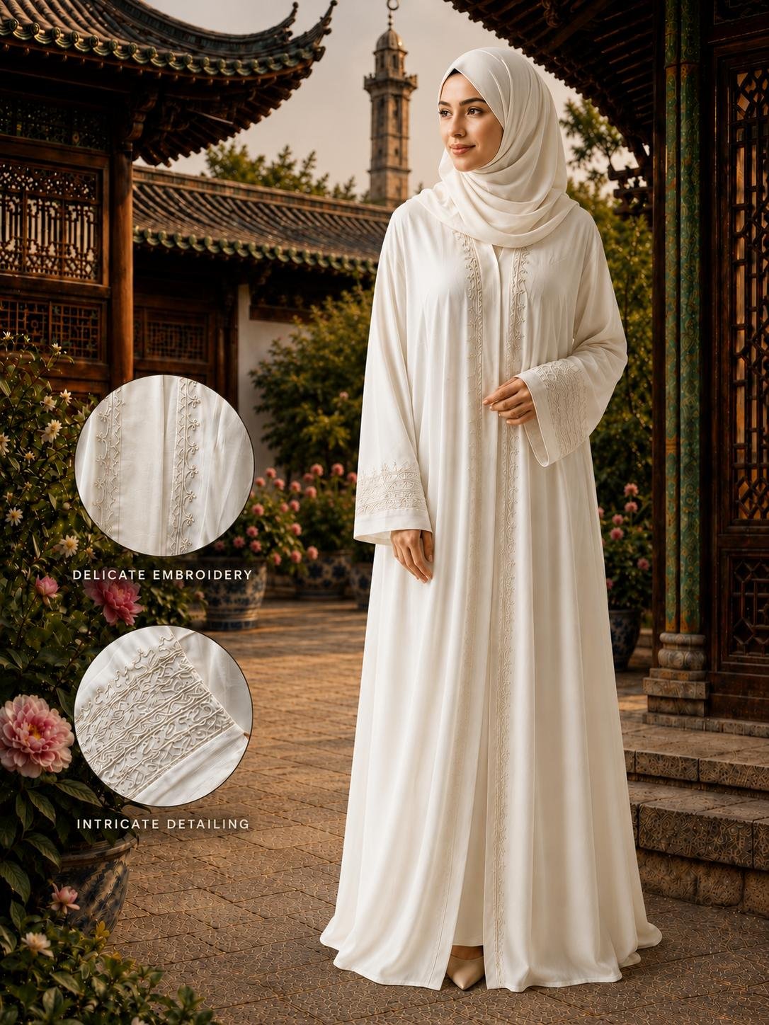 WhatsApp Image 2026-09-07 at 9.18.19 PM Pearl Sand Abaya - Image 1