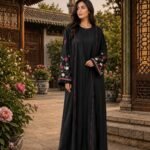 Floral Sleeve Luxe Abaya