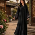 Midnight Pearl Cuff Abaya