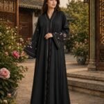 Black Velvet Flow Abaya