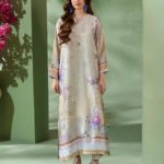 Soft Sand Pastel Floral Print 2 Piece Suit