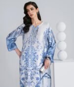 Allys Chérie Azur Éclat Silk Embellished Kaftan