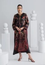 Allys Chérie Velours Rouge Silk Embellished Kaftan - Image 2