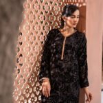 Palachi Black Embroidered Velvet 2 Piece Suit