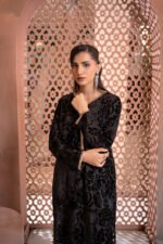 Palachi Black Embroidered Velvet 2 Piece Suit - Image 4