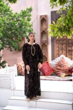 Palachi Chocolate Brown Embroidered Velvet 2 Piece Suit